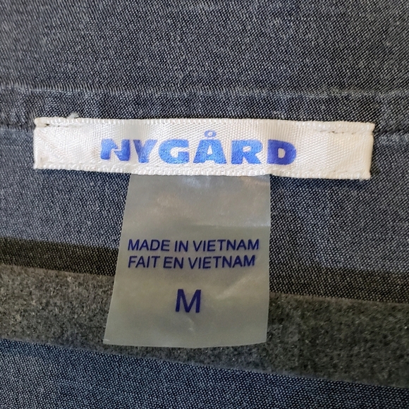 NYGARD Lyocell Chambray Denim V Neck Tunic Stretch Bell Sleeves Size Med… - Picture 8 of 11